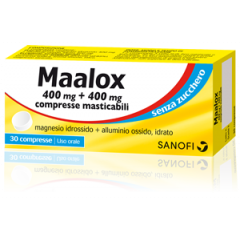 MAALOX 400 MG + 400 MG COMPRESSE MASTICABILI SENZA ZUCCHERO