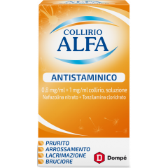 COLLIRIO ALFA ANTISTAMINICO 0,8 MG/ML + 1 MG/ML COLLIRIO, SOLUZIONE