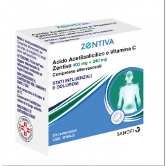 ACIDO ACETILSALICILICO E VITAMINA C ZENTIVA 400 MG + 240 MG COMPRESSE EFFERVESCENTI