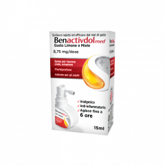 BENACTIVDOLMED 8,75 MG/DOSE SPRAY PER MUCOSA ORALE, SOLUZIONE