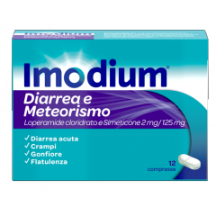 IMODIUM DIARREA E METEORISMO 2 MG/125 MG COMPRESSE