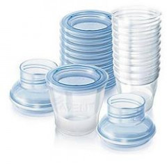 AVENT 10 VASETTI CONSERVALATTE VIA DA 180 ML + 10 COPERCHI + 2 ADATTATORI