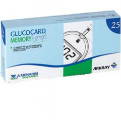 STRISCE MISURAZIONE GLICEMIA PER GLUCOCARD MEMORY 2 E MEMORY PC 25 PEZZI