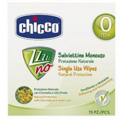 CHICCO ZANZANO SALVIETTINE INSETTOREPELLENTI MONOUSO 15 PEZZI