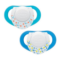CHICCO SUCCHIETTO IN CAUCCIU' AZZURRO 4 MESI+ 2 PEZZI