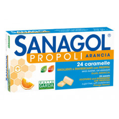 SANAGOL PROPOLI SENZA ZUCCHERO ARANCIA 24 CARAMELLE