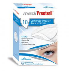 GARZA COMPRESSA OCULARE MEDIPRESTERIL ADESIVA 10 PEZZI 2