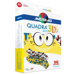 CEROTTO MASTER-AID QUADRA 3D BOYS 20 PEZZI ASSORTITI