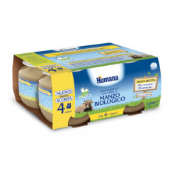 HUMANA OMOGENEIZZATO DI MANZO BIO 4 X 80 G