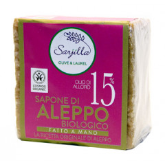 SARJILLA SAPONE DI ALEPPO 15% CUBO 200 G
