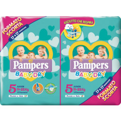 PAMPERS BABY DRYDUO DWCT JUNIOR X 34 PEZZI