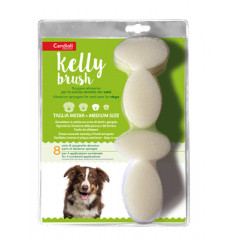 KELLY BRUSH SPUGNETTA ABRASIVA PER CANI DI TAGLIA MEDIA 16 PEZZI