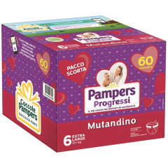 PAMPERS PROGRESSI MUTANDE QUADRI XL 60 PEZZI