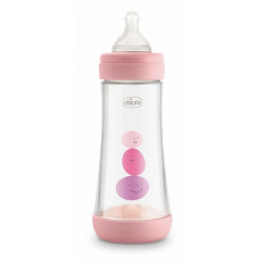 CHICCO BIBERON PERFECT 5 GIRL 240 ML IN SILICONE 2 FORI