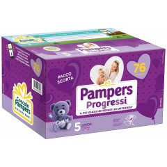 PANNOLINI QUADRIPACK PAMPERS PROGRESSI JUNIOR 76 PEZZI