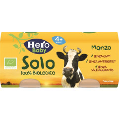 HERO SOLO OMOGENEIZZATO MANZO 100% BIO 2X80G