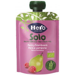 HERO SOLO FRUTTA FRULLATA 100% BIO PERA E LAMPONE 100 G