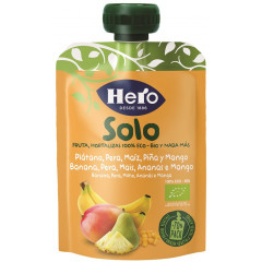 HERO SOLO FRUTTA FRULLATA 100% BIO BANANA PERA MAIS 100 G