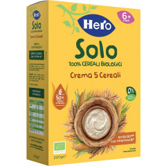 HERO BABY SOLO CREMA 5 CEREALI BIO 200 G