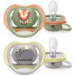 AVENT SUCCHIETTO ULTRA AIR 6-18M MASCHIO LEONE/IPPOPOTAMO 2 PEZZI