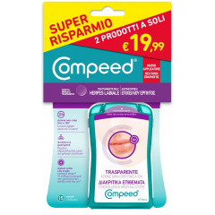 BIPACCO COMPEED TRATTAMENTO DELL'HERPES LABIALE 15 PEZZI + 15 PEZZI