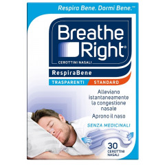 CEROTTI NASALI BREATHE RIGHT TRASPARENTI 30 PEZZI